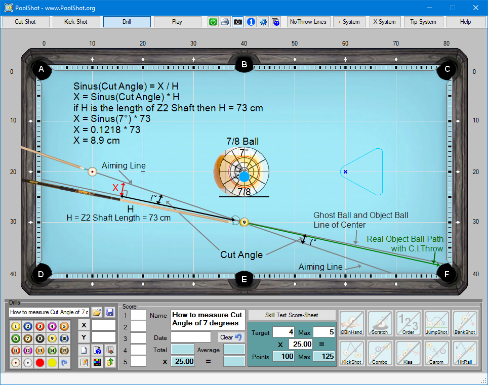 How to measure Cut Angle of 7 degrees